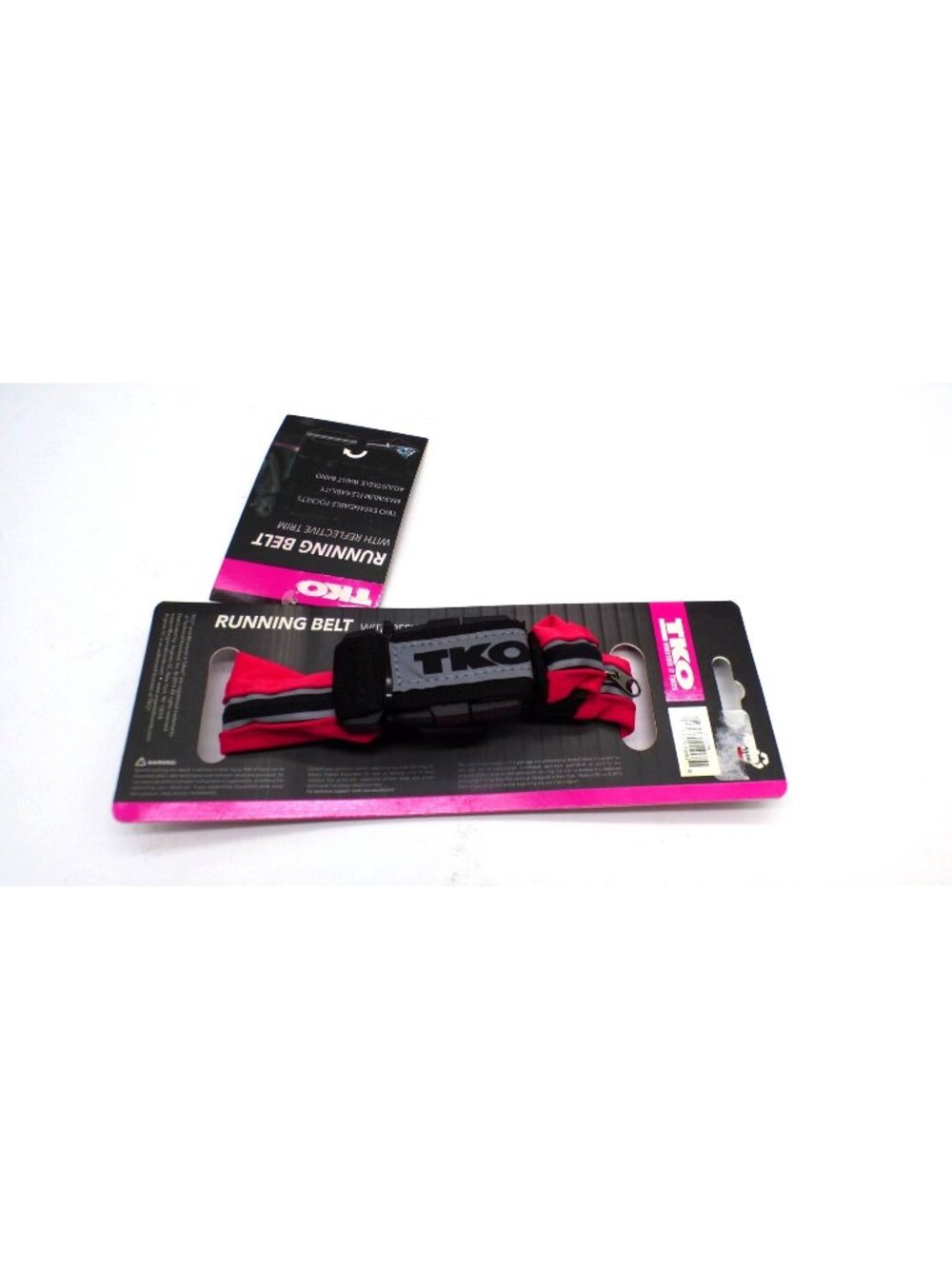 TKO Running Belt with Reflective Trim, Red